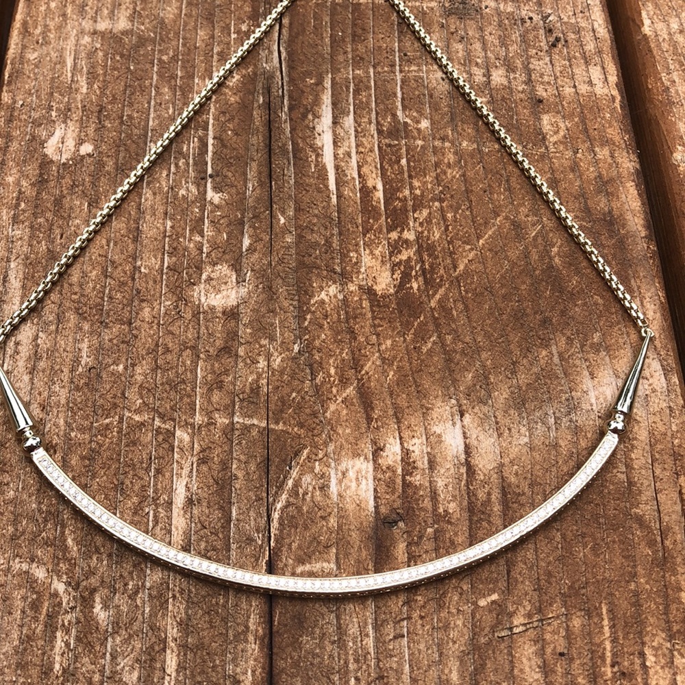 Kendra Scott Gold CZ Adjustable Choker Necklace
